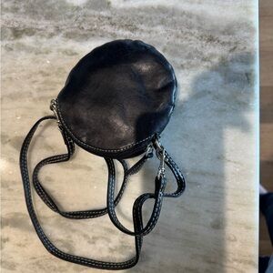 Black flower over-the-shoulder night out the town small purse!